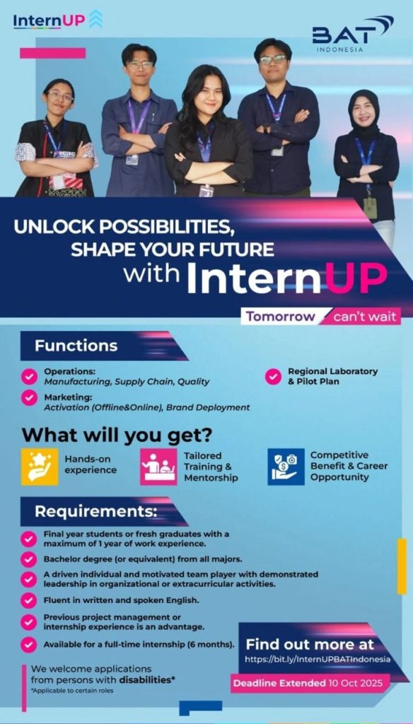 Program Magang bergengsi BAT Indonesia Fapet